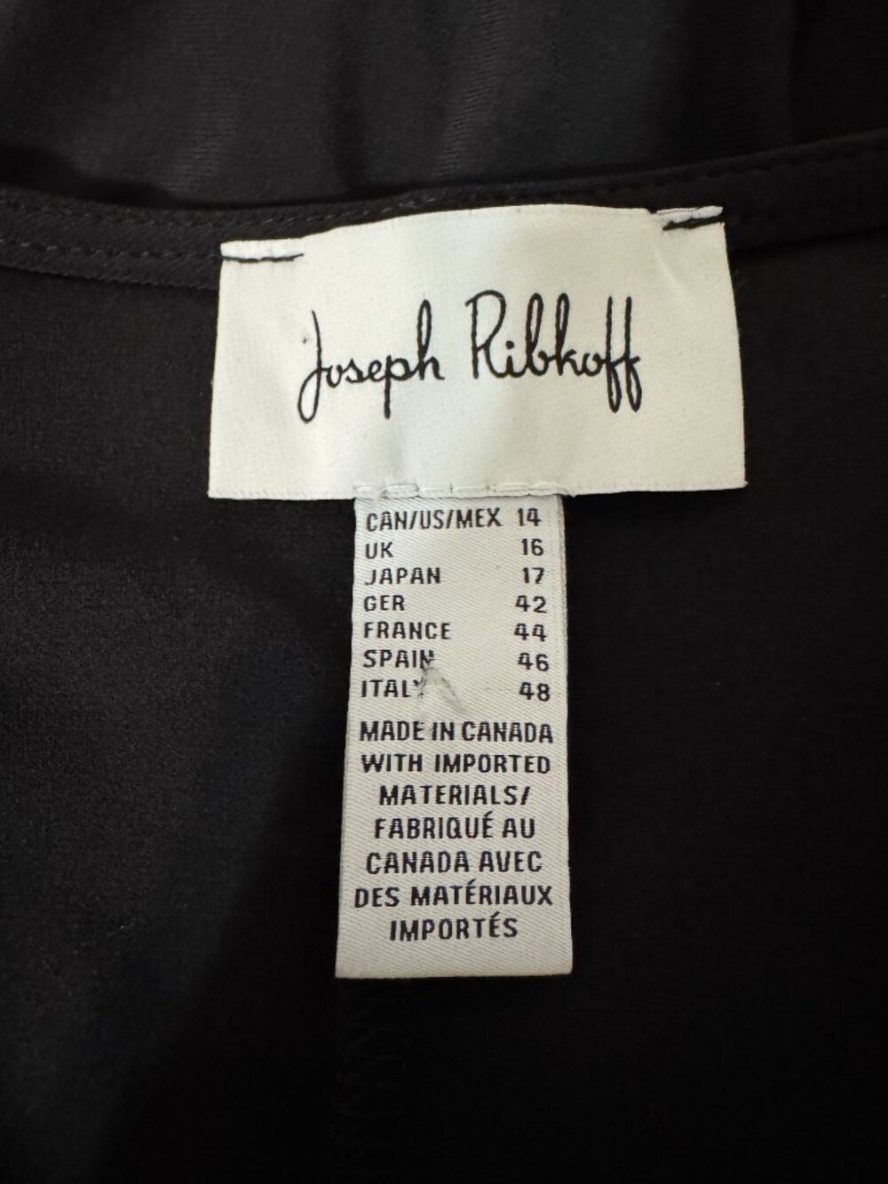 JOSEPH RIBKOFF Black/Vanilla Sleeveless Color Block Tunic - Picture 5 of 8